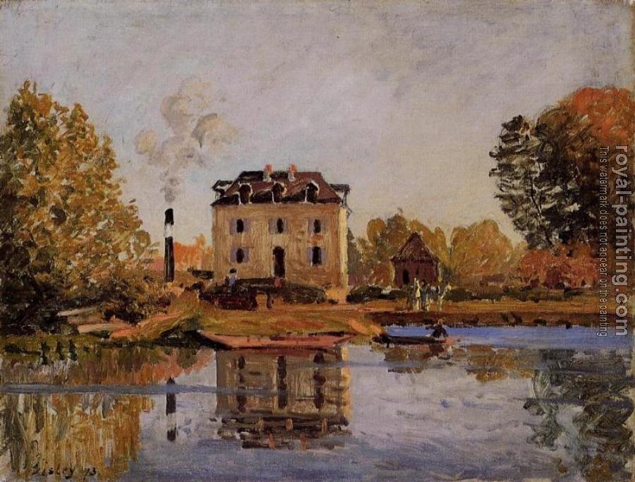 Alfred Sisley : Factory in the Flood, Bougival